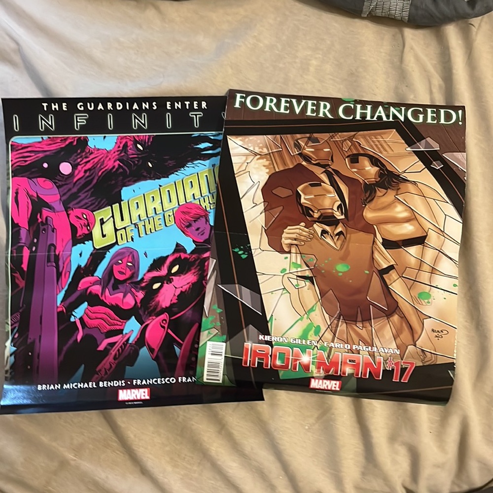Guardians of The Galaxy Infinity and Iron Man Forever Posters BOTH